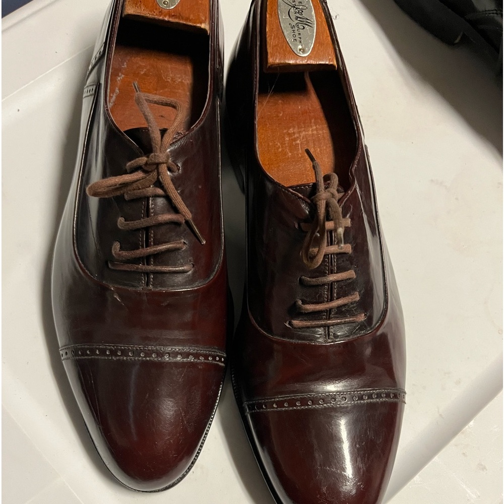 Bally designer captoe oxfords, 8.5 M “Marconi genuine leather, made in Italy